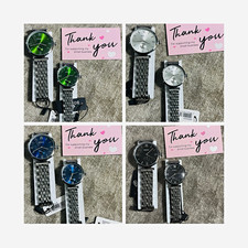 Brand new BODOLY Quartz Analogue silver Wristwatch His and Hers gift set. .