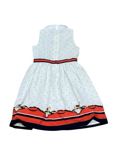 Janie and Jack Girls Dress Size 8 Sleeveless Equestrian Horse NWT - Picture 4 of 6