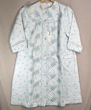 VINTAGE 70s Penneys Adonna House Coat Robe Quilted Size Small Cottage Granny NWT