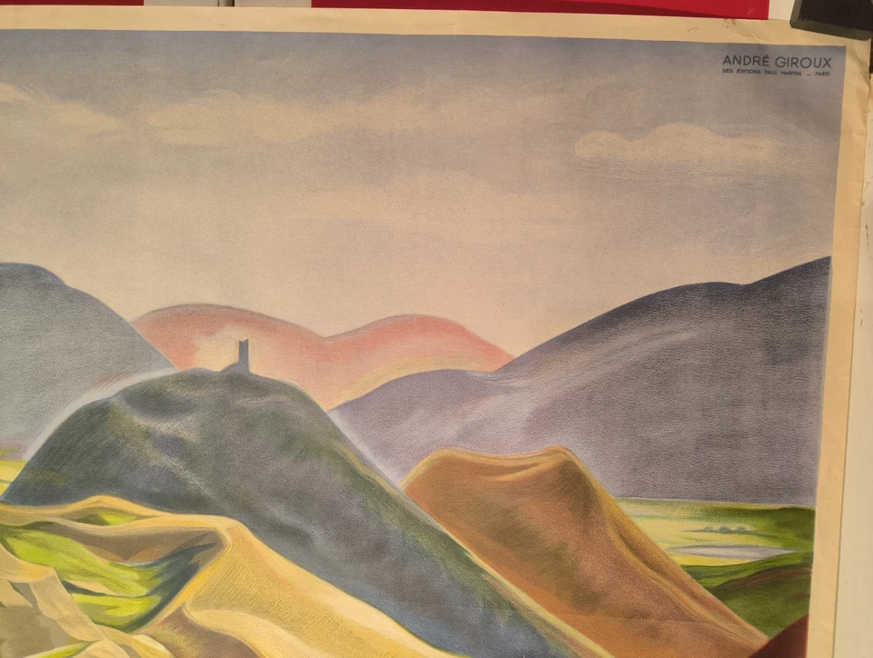 affiche ancienne originale Auvergne tourisme SNCF 1938 Giroud - Photo 2/4