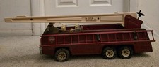 TONKA AERIAL LADDER FIRE ENGINE SWIVLE LADDER PRESSED STEEL TOY TRUCK 60'-70's