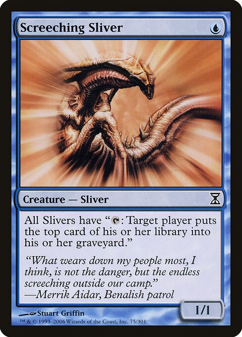 4x Screeching Sliver NonFoil Time Spiral 75 NM MTG
