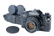 Canon A-1 35mm Film Camera w/ FD 50mm f/1.8 Lens CLA d Serviced Tested