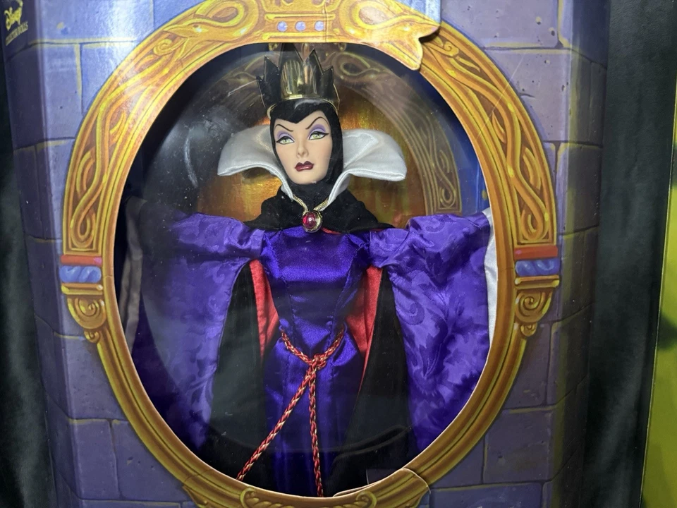 MALEFICENT & Evil Queen Great Disney Villians Mattel Anniversary Barbie Doll NIB - Image 4 of 4