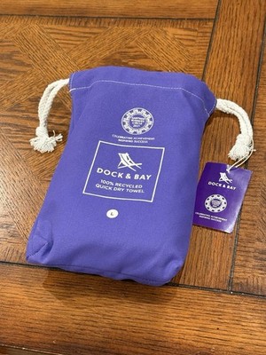 Dock & Bay 100% Recycled Quick Dry Towel Large 65x35 Purple Beach Ocean NEW