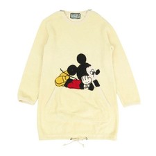 Gucci Disney Mickey Mouse Women's Off-White Dress 606143 New JAPAN