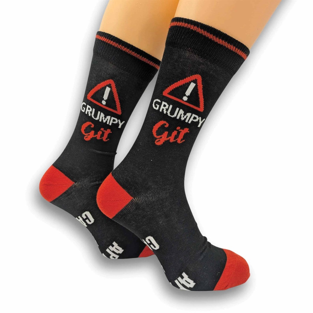 Warning Grumpy Git Socks - Size 7 - 11, Socks, Humour, Gift