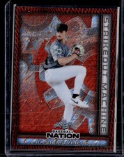 2025 Leaf Baseball Nation #SMB-24 Kash Mayfield Strikeout Machines Lava Red SN