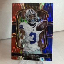 2025 Select Football, George Pickens Premier Level #197 Red And Blue Shock