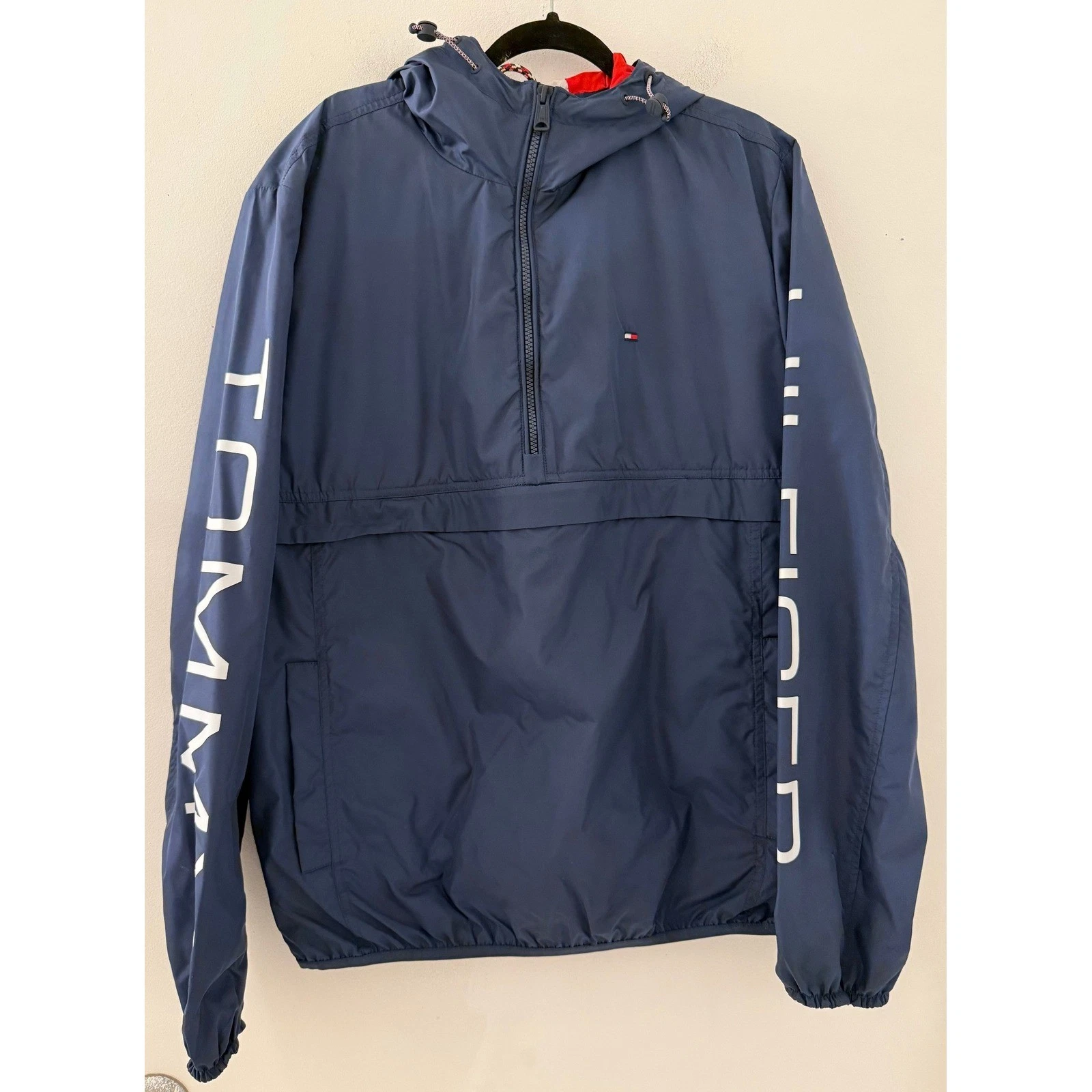 Tommy Hilfiger Men's Navy Blue Anorak Logo Sleeve Half Zip Jacket Size M
Opens in a new window or ta
