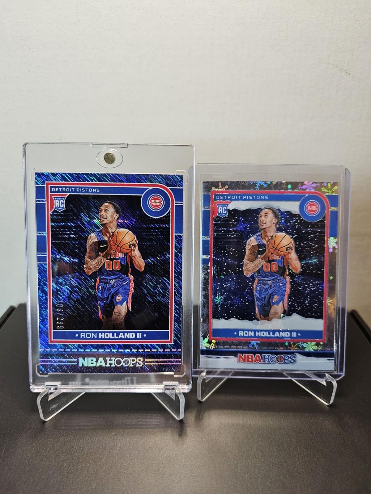 RON HOLLAND II 2024-25 NBA Hoops 🏀 #235 BLUE SHIMMER RC #'d/299 & SNOWFLAKE