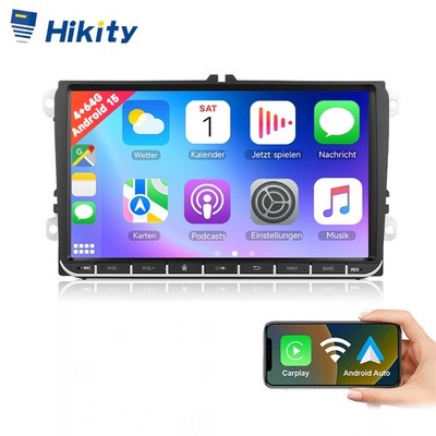 4G+64G Für VW PASSAT Polo Golf V 5 6 Android 15 Autoradio Carplay GPS Navi FM BT