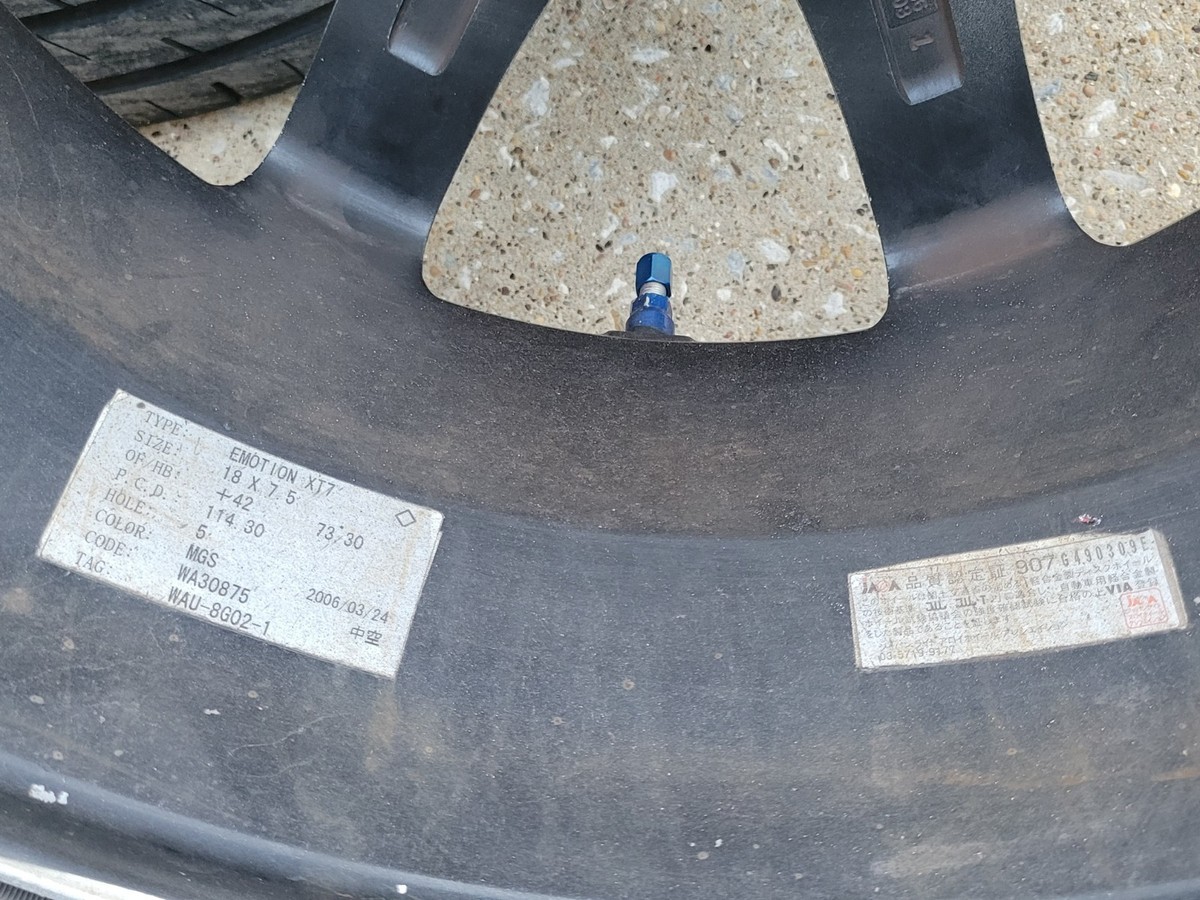 JDM WORK EMOTION XT7 Wheels 5x114.3 18x7.5 +42 Offset TSX Legend