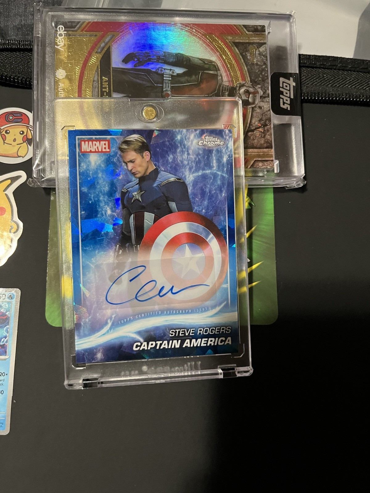 Chris Evans as Captain America #AA-CE Marvel 2025 Topps Chrome Studios Autograph trading card — raw and PSA graded price guide