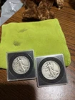 1937-1947 walking liberty half dollar coin silver two con lot