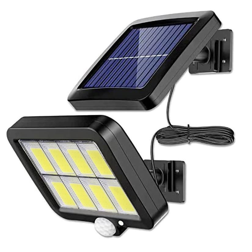 160 COB LED Solar Wall Light PIR Motion Sensor Waterproof Outdoor Garden Lamp