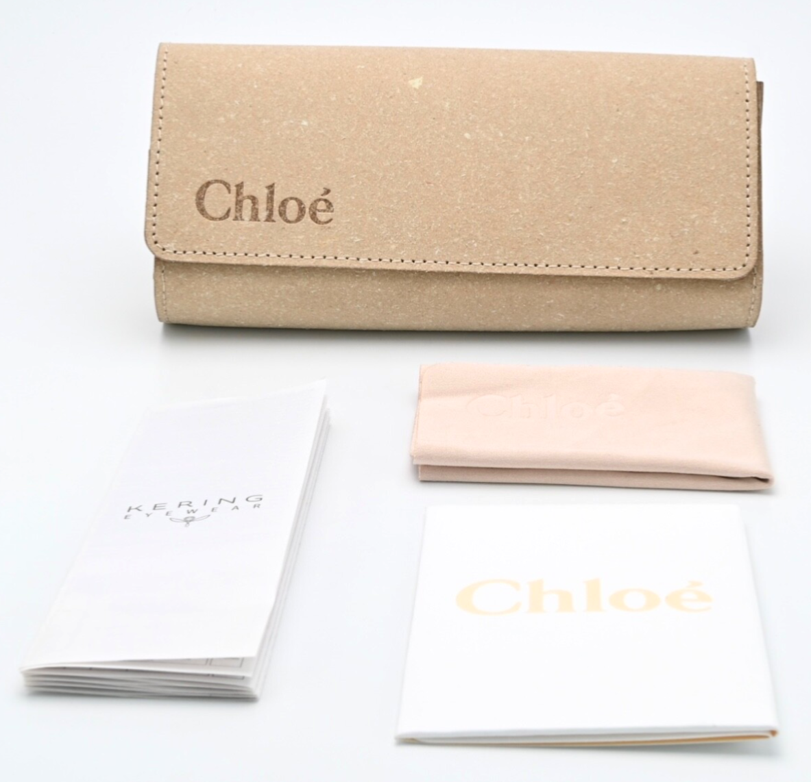 Chloe Brillenetui Magnetisch Beige Sand Elegant Medium NEW 