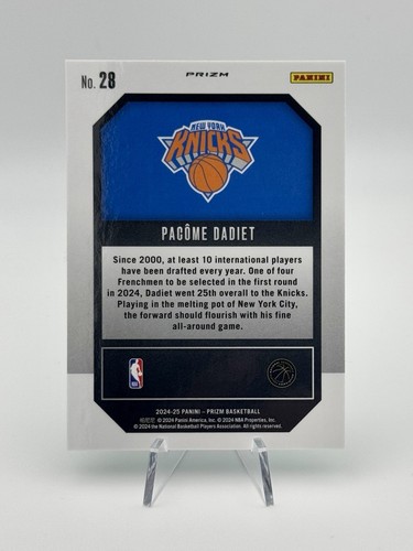 Carta Panini 2024-25 - PACÔME DADIET - EMERGENT - ROOKIE - N°28 - Imagen 2 de 3