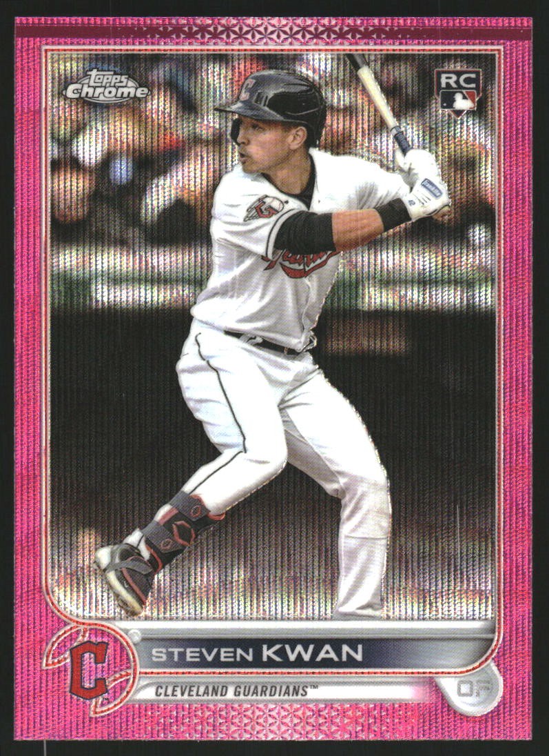 Steven Kwan 2022 Topps Chrome Update Pink Wave Refractor #USC85 Rookie