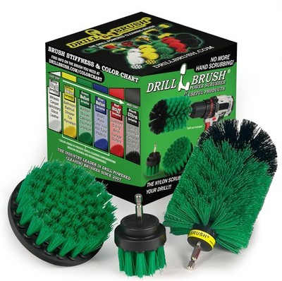 Power Scrubber - Oven Cleaner Brush Set - Kitchen Cleaning Brush Set - Green