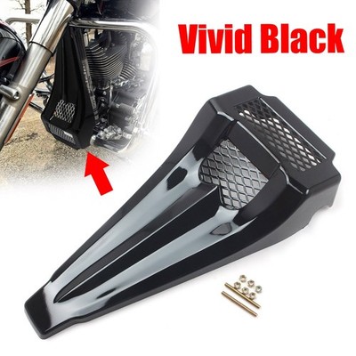 Black Vivid Fairing Chin Spoiler Scoop Fit For Harley Road King Street Glide