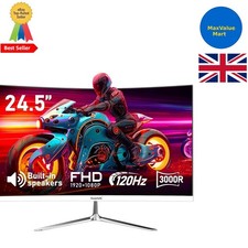 24.5 Inch Curved Gaming Monitor with 120Hz Refresh Rate & Built-in Speakers
