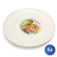 6X Pizza Teller Friends Weiß, 32Cm, Opalglas