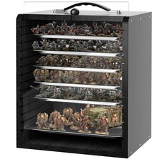 IPEB Miniature Carrying Case with 6 Trays Wooden Miniature Display Case Figur...