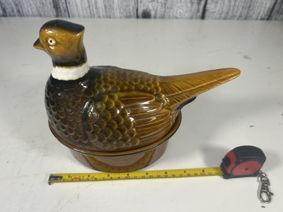 Vintage Declan Portugal Pottery Large Pheasant Covered Casserole