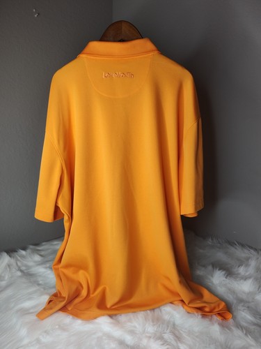 Loudmouth Golf Herren Performance Poloshirt Größe 2XL Orange Kurzarm Stretch - Bild 2 von 5