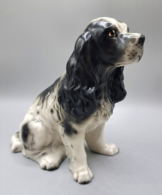 vintage ceramic Cocker Spaniel Dog statue figure Japan