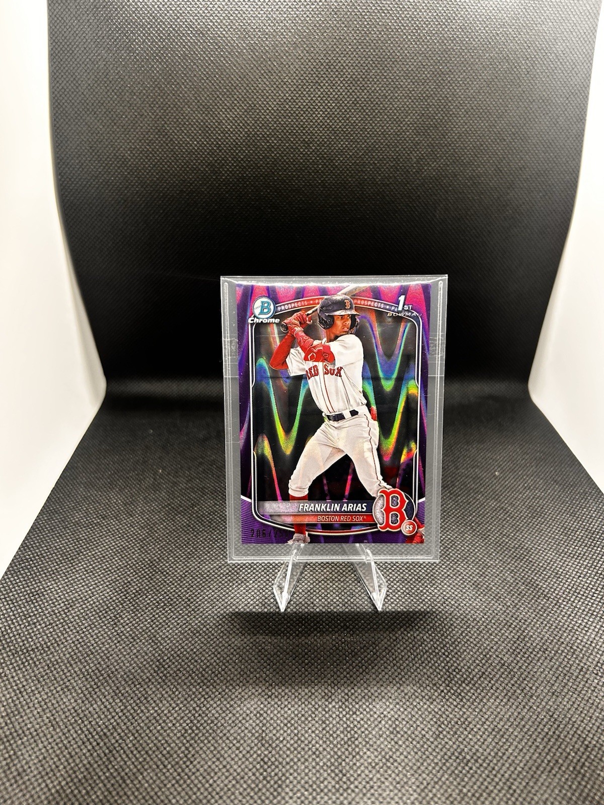 2025 Bowman Chrome Prospects Franklin Arias #BCP-67 Purple Refractor /250 (RC)