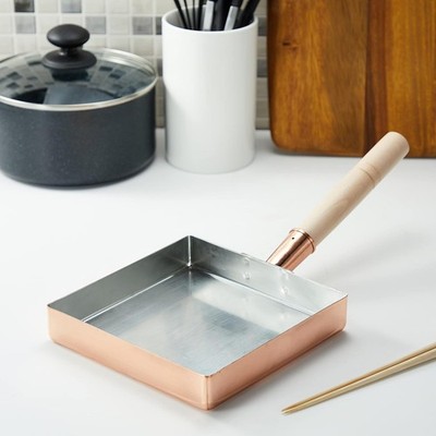 Endo Shoji Square Copper Commercial Use Tamagoyaki Pan 18 x 18 cm Made in Japan