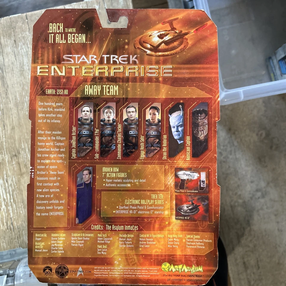 Figura de equipo visitante Star Trek Enterprise. Rifle de partículas Shran The Andorian Foto 3 de 4