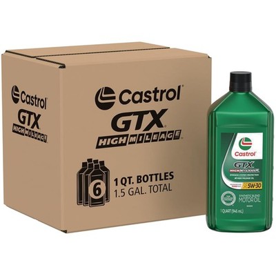 High Mileage 5W-30 Oil, 1 Quart x 6, Superior Protection