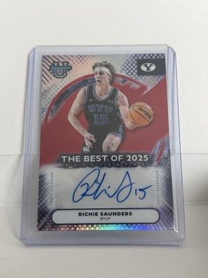 Richie Saunders Best of 2025 Autograph BOWMAN BEST U Basketball (5/5!)