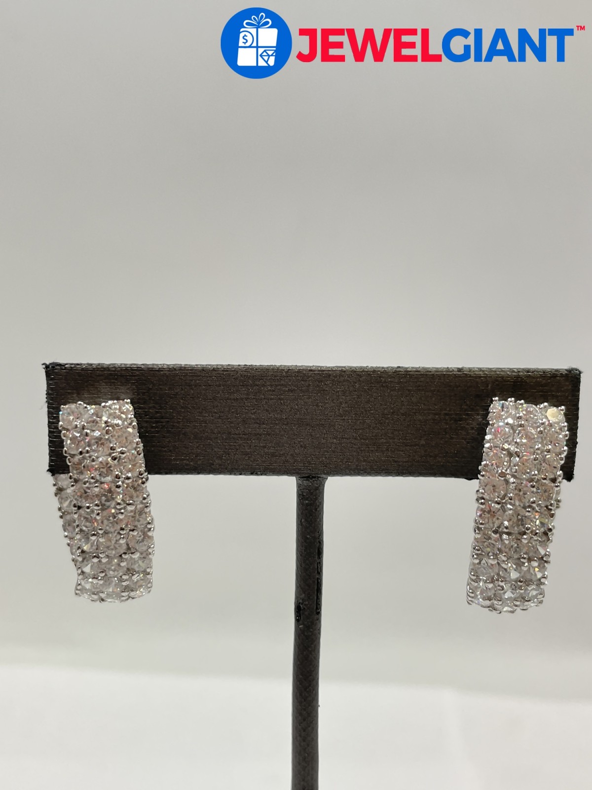 Sterling Silver Ross Simmons White Stone Pierce Earring Set 11.7G #Gh897