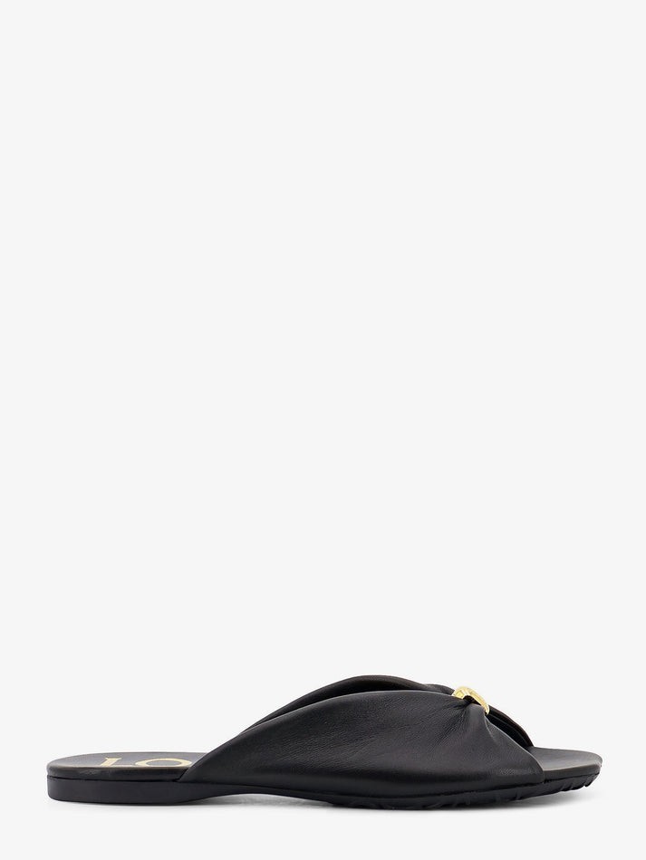 LOEWE Pebble Soft Black Sandals New & Authentic