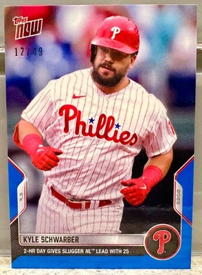 JERSEY # MATCH! 2022 Topps Now Kyle Schwarber #473 Blue 12/49! PHILLIES!