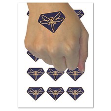 Elegant Abstract Dragonfly Line Art Temporary Tattoo Water Resistant Set