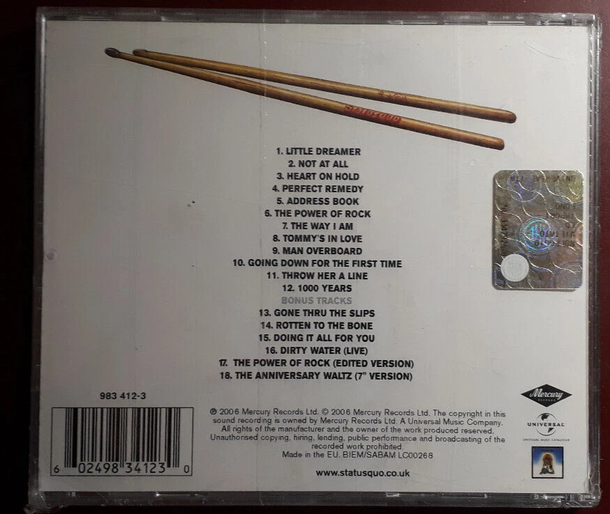 STATUS QUO-PERFECT REMEDY+BONUS*CD BRAND NEW SEALED NUOVO SIGILLATO RARE - Immagine 2 di 2