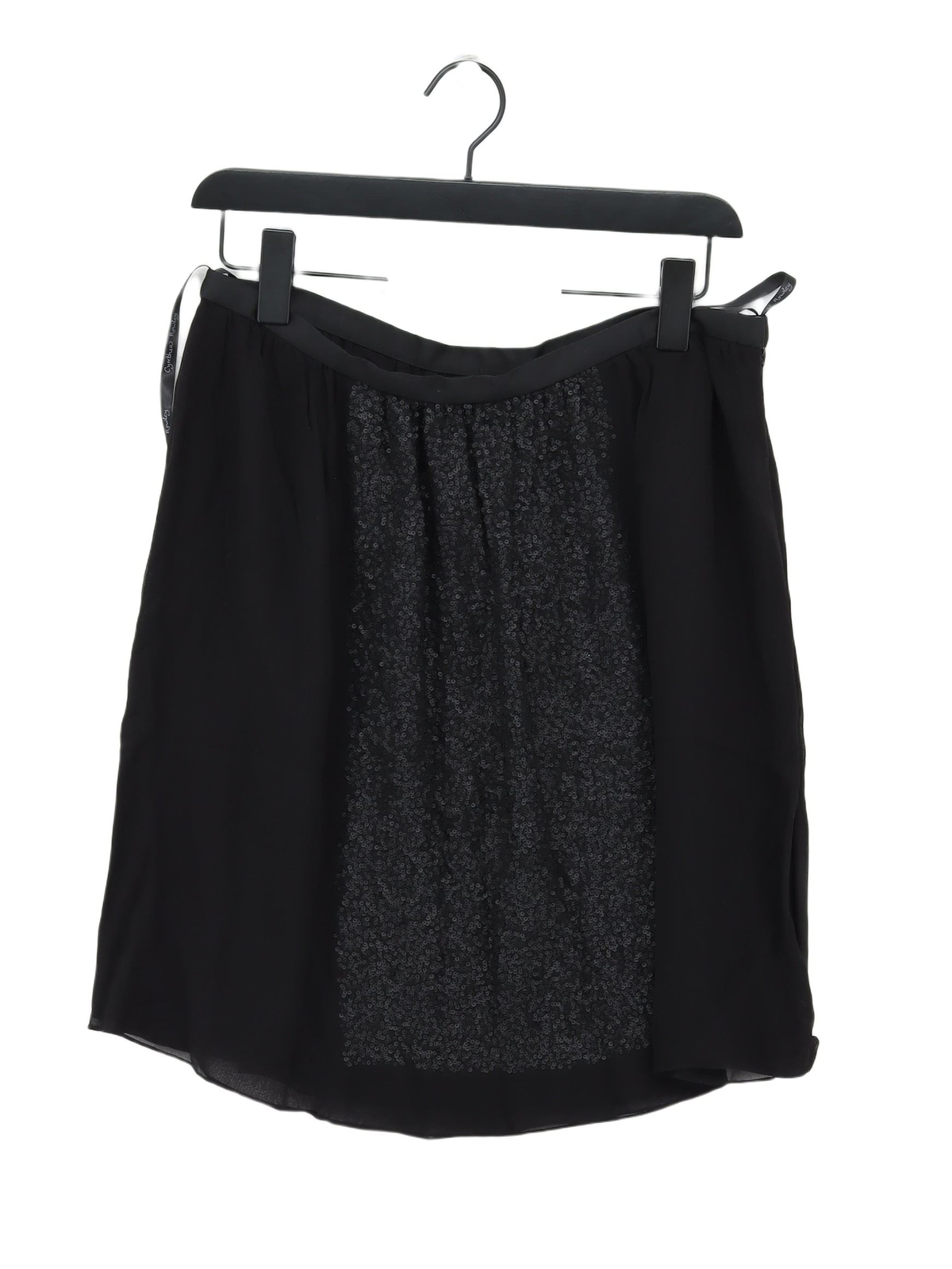 Cynthia Rowley Black A-Line Midi Skirt UK 10 100% Other Fabric-image
