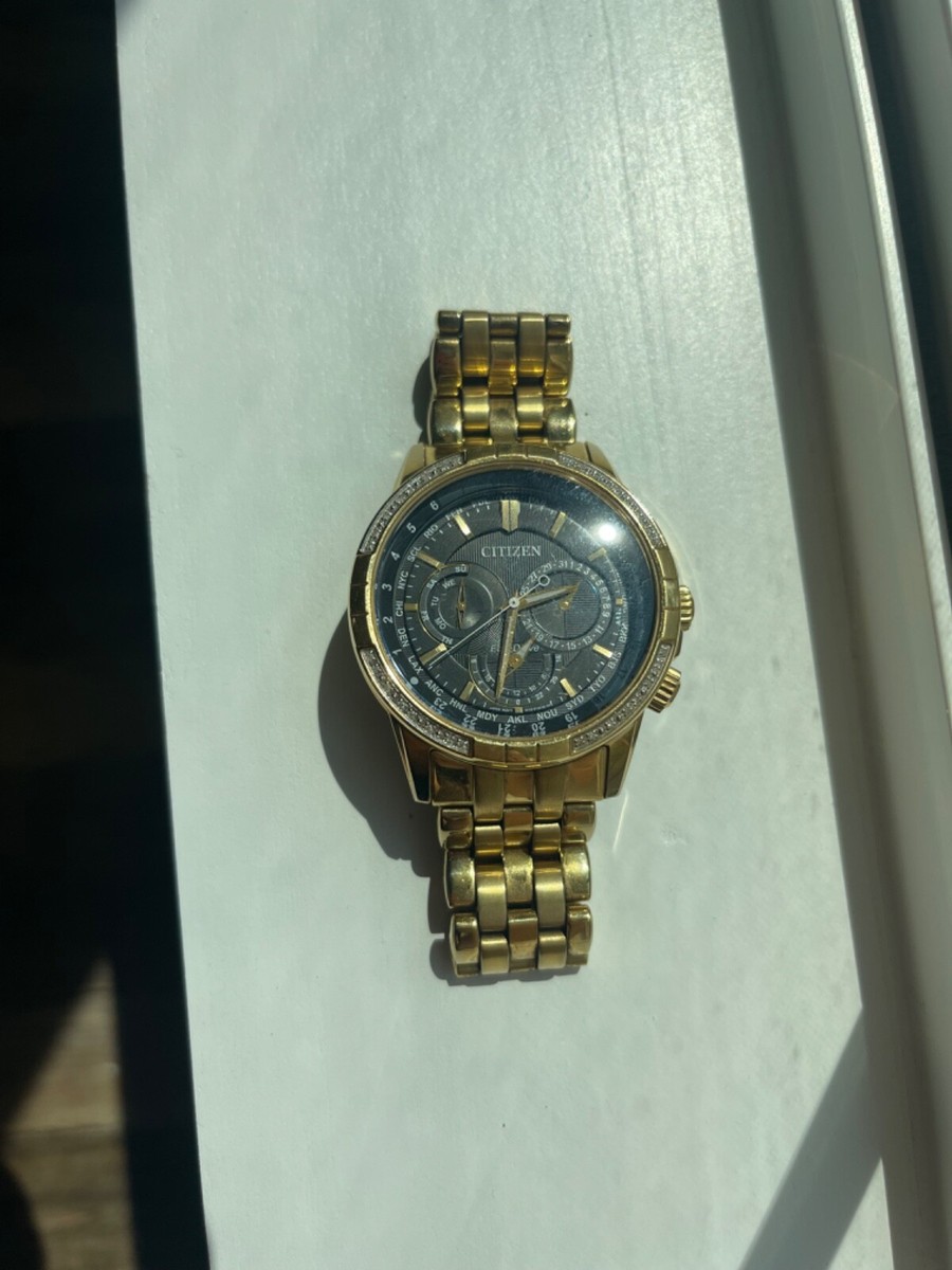 Men's Citizen Eco-Drive 8729-S115752 Watch Gold-Tone Stainless