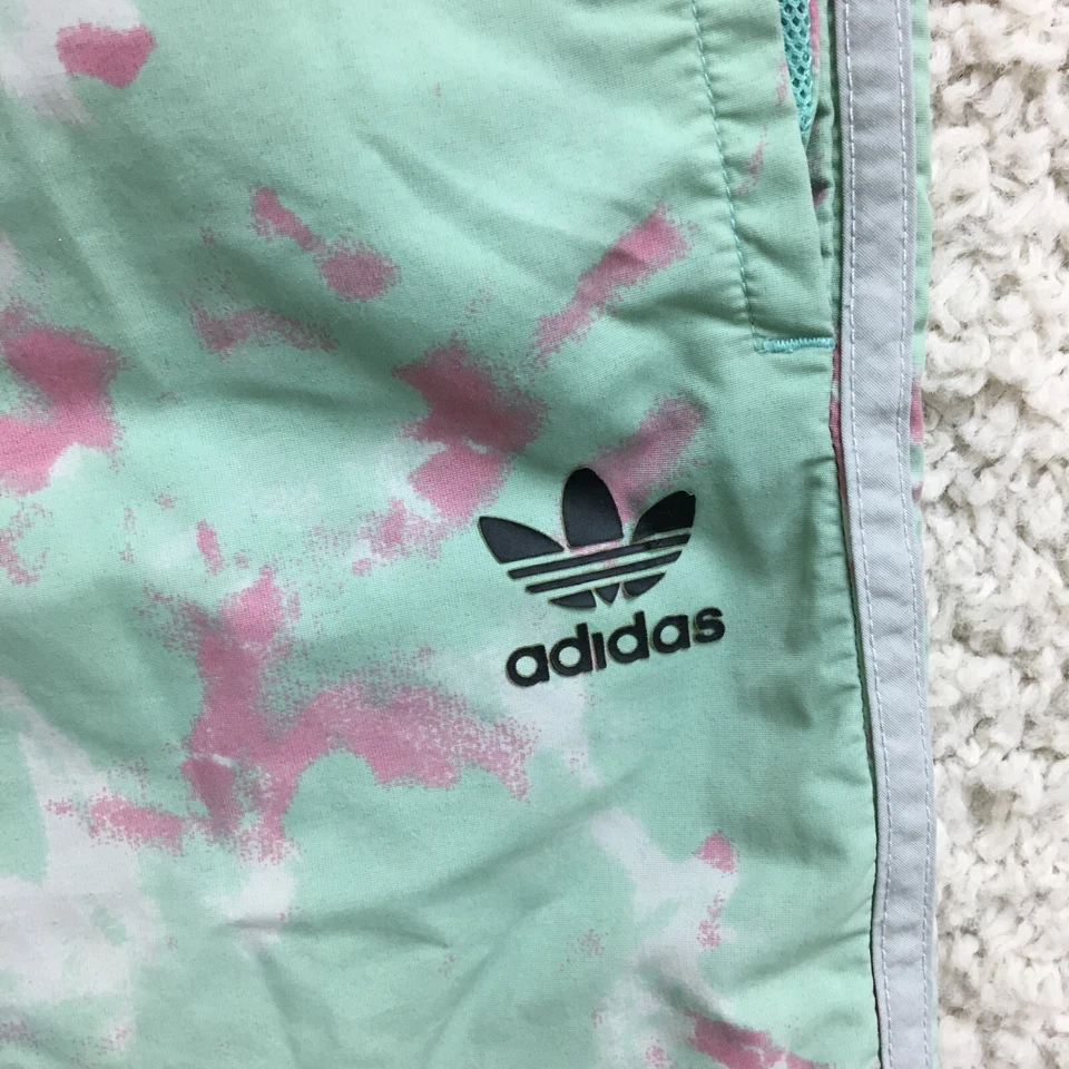 Pantalones Cortos de Natación Adidas Pequeños Adultos Verdes Tabla Tie Dye Forrados Calce Moderno Hombres S Foto 3 de 4