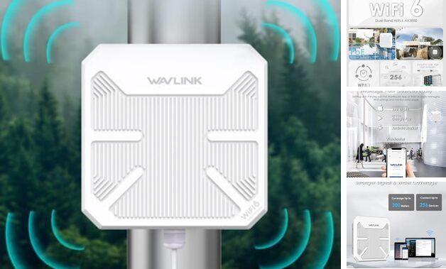AX3000 Outdoor WiFi 6 Repeater, Long-Range WiFi Extender/Access Point/Router