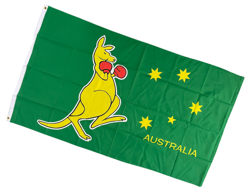 Boxing Roo Flag LARGE Kangaroo Australia Flag 150 x 90cm - Picture 4 of 4