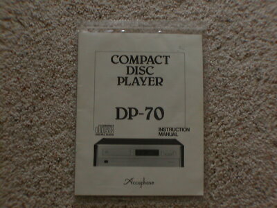 Vintage Original Accuphase DP-70 Manual. Good Condition.