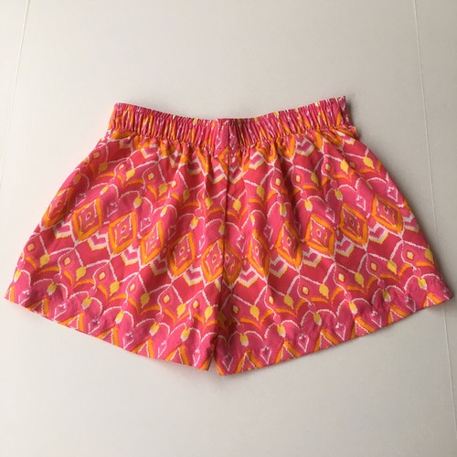 Pantaloncini corti junior rosa medio multicolore stampa azteca pieghe tasche tutti per colori - Foto 2 di 3