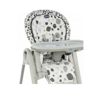 Chicco fodera seggiolone polly progress pois grigi 12793361199 new