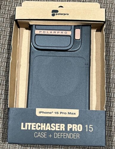 PolarPro Litechaser Pro 15 Case + Defender iPhone 15 Pro Max Black